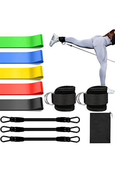 Generic 10-Pack Ankle Resistance Bands with Cuffs, Exercise Bands Set Women A...