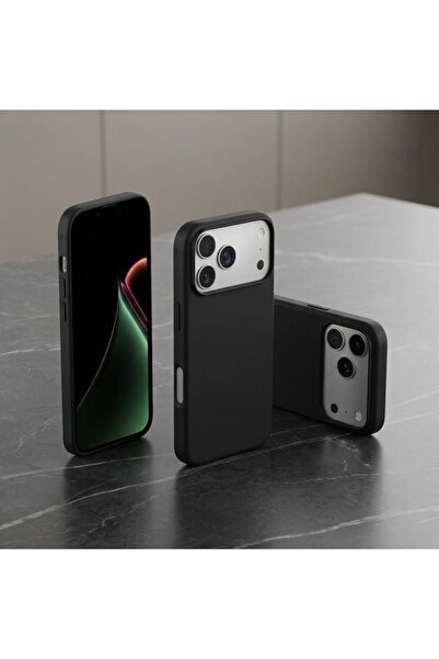 Apple iPhone 18 Pro Uyumlu İçi Süet Lansman Kılıf Siyah