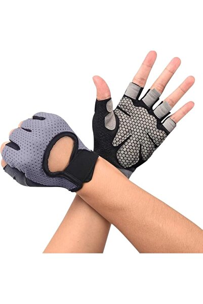 Generic Gym Gloves for Men & Women - Fingerless Workout Weightlifting Gloves