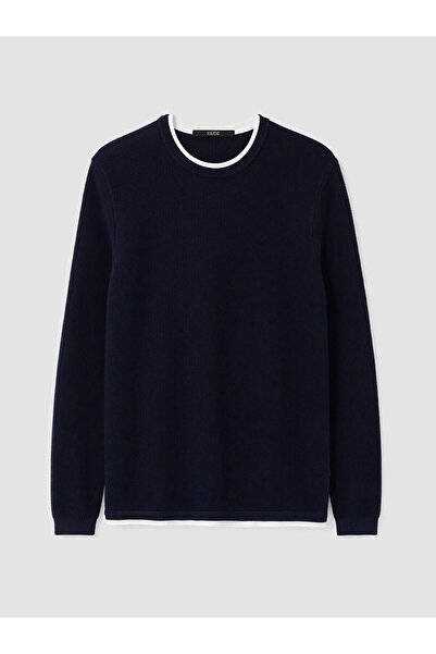 LC Waikiki Xside Navy Blue Crew Neck Men's Sweater