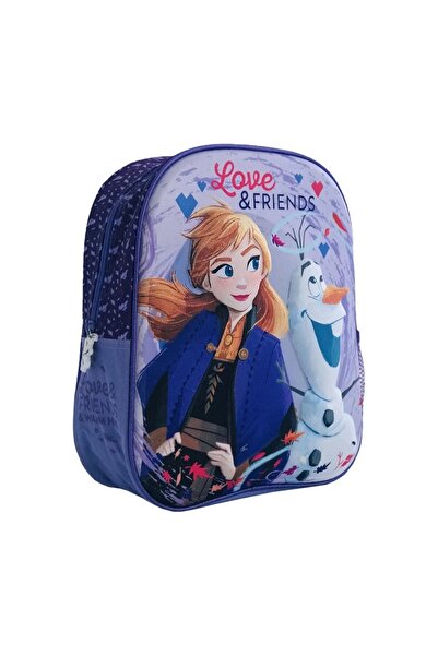 Bsr Ghiozdan pentru copii, model 3D, Frozen, un compartiment, inchidere fermo...
