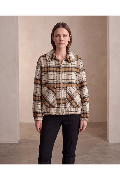 BURRASCA Patterned Cashmere Bomber Jacket
