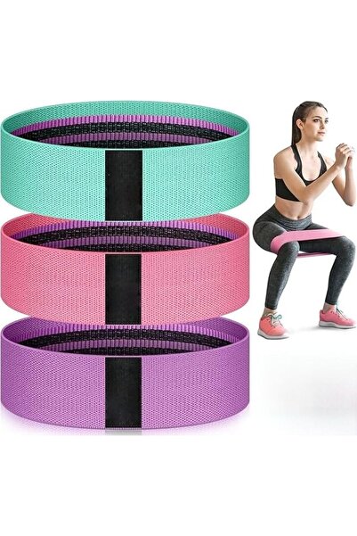 TERRIFI Resistance Band Set for Yoga and Home Fitness 3 Piece Exercise Bands ...