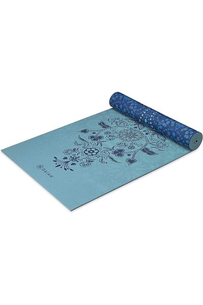 gaiam Yoga Mat - Premium 6mm Print Reversible Extra Thick Non Slip Exercise &...
