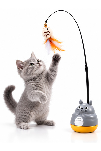 Hombak 360 °   Movable Cat Toy Set with Flexible Rod and Feather Automatic Ca...