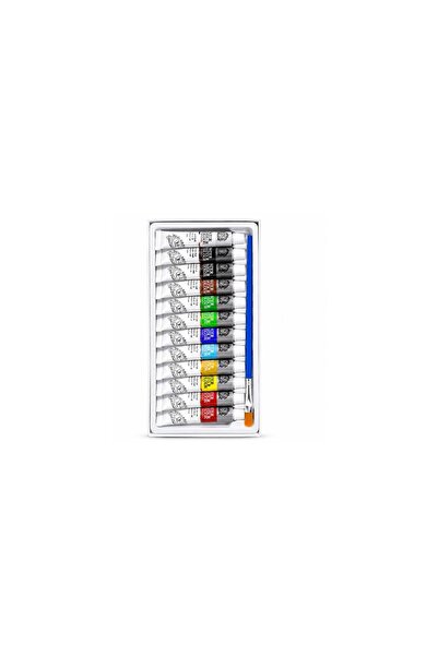 alwan Watercolor Set 12 Colors x 12 ml with Paintbrush | Professional Waterco...