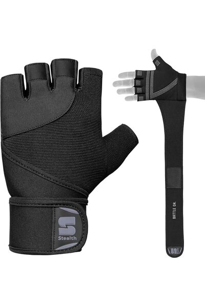 Stealth Sports Weight Lifting Gloves with Wrist Wrap Support Padded Palm Prot...