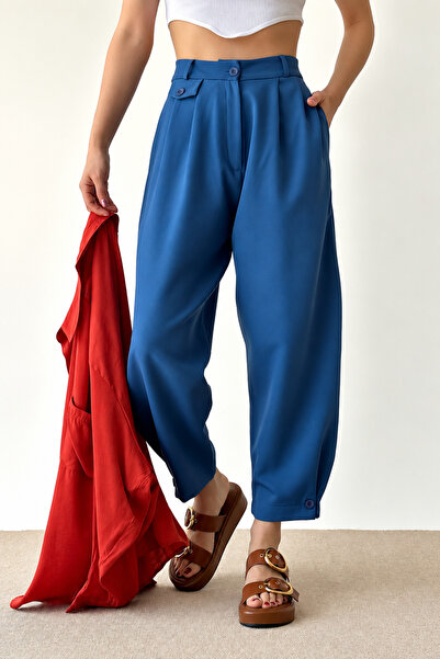 My Blog Blue Buttoned Trousers - 2Y270051