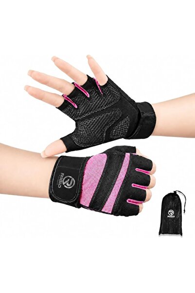 RIGID FITNESS Women Workout Gloves with Wrist Support - Breathable & Full-Pal...