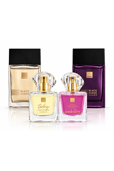 AVON Set of 4 perfumes for her and him: Today for her, Today Everlasting, Bla...