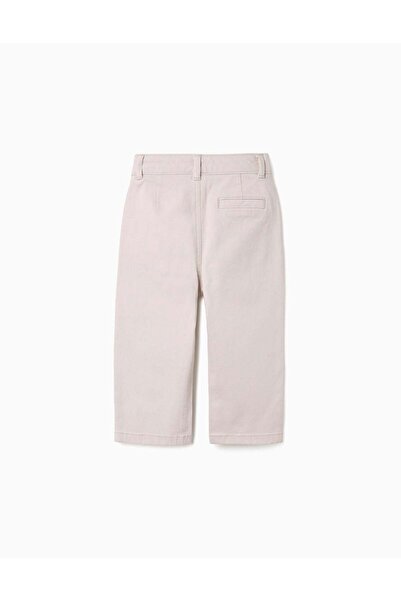 Ziddy Slim Twill Chino Trousers With Pockets For Baby Boys, Light Beige
