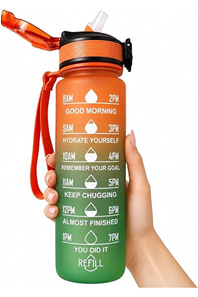 Generic Water Bottle 1L with Motivational Time Marker Sport Water Bottles (Or...