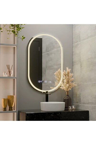 Flippy Οβάλ καθρέφτης LED, 60x80 εκ., Eminence MotionGlow Marcello, Σύστημα α...