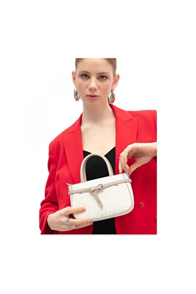 Benetton Bnt_1858 15X20X8 El Beyaz Kadın Çanta