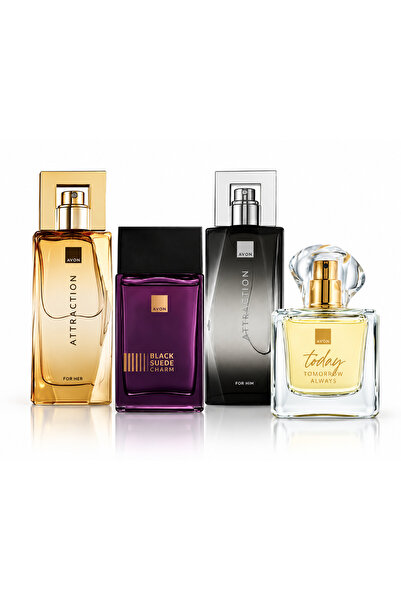 AVON Set 4 parfumuri Today pentru ea, Attraction ea, Attraction el, Black Sue...