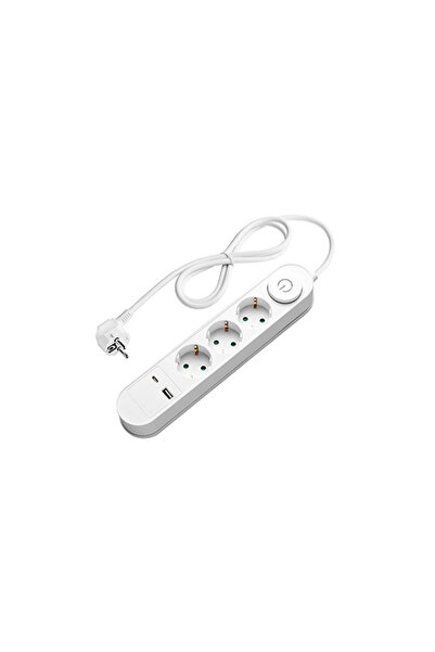 OEM Πολύπριζο 3 θέσεων και 2xUSB (Type A- Type C) με διακόπτη, Καλώδιο 1.5 μ.