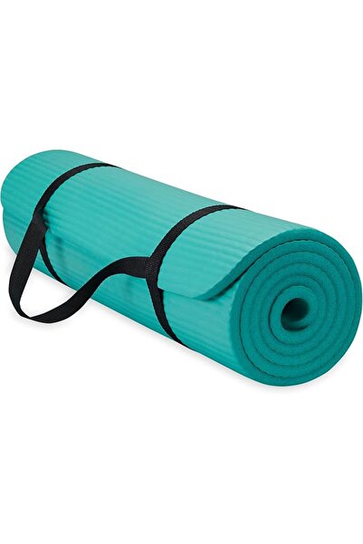 gaiam بساط يوغا سميك من إيسنشيالز للياقة البدنية والتمارين الرياضية مع حزام ح...