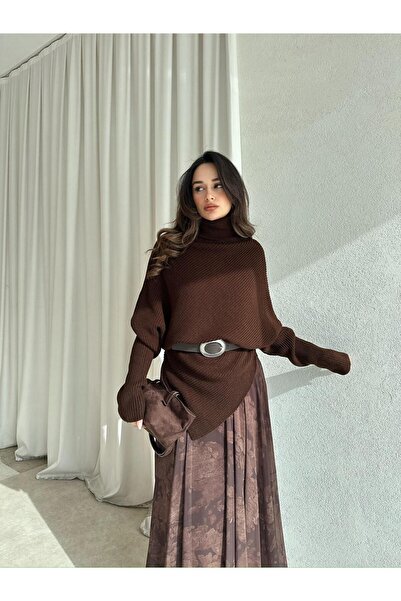 Mooi Butik LEAH Kazak 3026 - Acı Kahve
