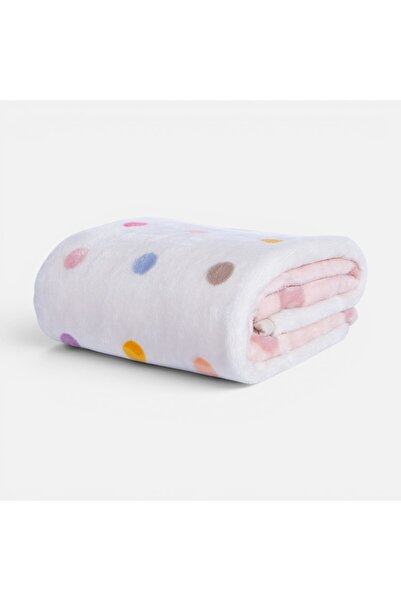 Nef Nef Homeware Βρεφική Κουβέρτα με Πουά, Ροζ 75x100 εκ.