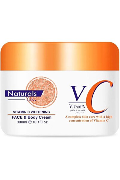 NATURALSHOP كريم تفتيح الوجه والجسم بفيتامين سي الطبيعي - 300 مل