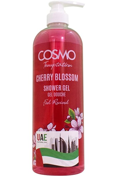 CD Cosmo Designs جل استحمام كوزمو تمبتيشن برائحة زهر الكرز الأحمر 1 لتر