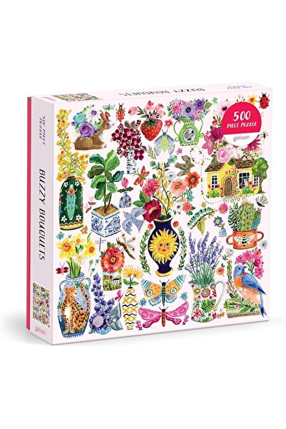 Galison Buzzy Bouquets 500 Piece Puzzle
