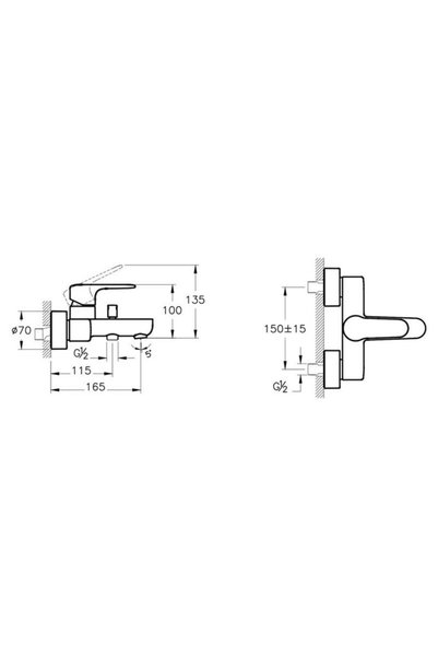 Artema A42725 Root Round Chrome Bathroom Faucet