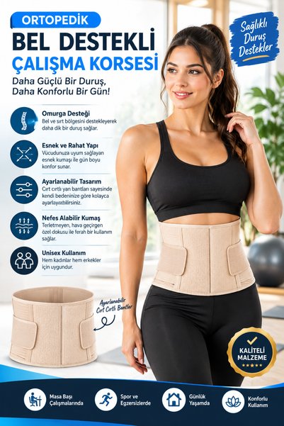 TRENDLİA Abdominal Korse Karın Toparlayıcı Bel Şekillendirici | Bel Sıkılaştı...