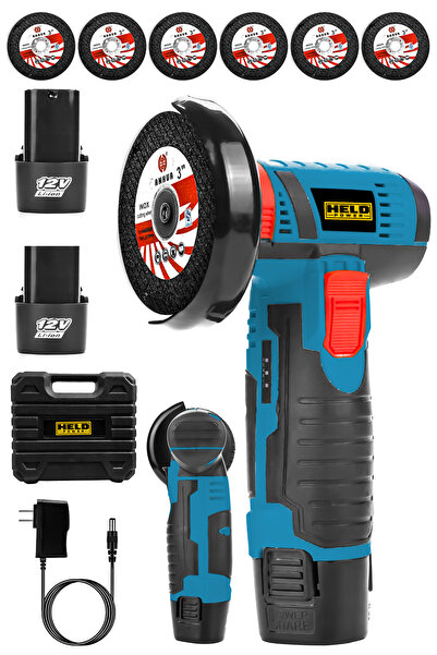 held power 12V Çift Akülü Mini Avuç İçi Kesme ve Avuç İçi Spiral Taşlama Seti