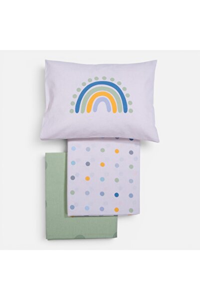 Nef Nef Homeware Nef Nef Baby Dots Σετ Σεντονιών Βαμβακερό 3 Τεμαχίων για Κούνια