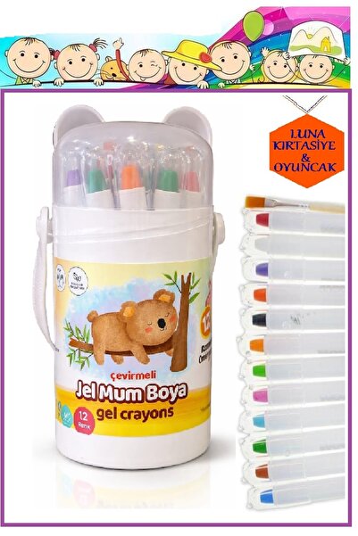 Nova Color ÇEVİRMELİ JEL MUM BOYA 12'Lİ