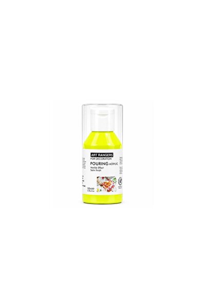 art rangers Pouring Acrylic Liquid Fluorescent Yellow 100 ml | Marble Effect ...