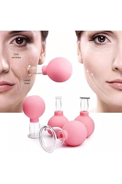 Yelajoy مجموعة من 4 قطع لأكواب الحجامة للوجه مع خاصية الشفط بالفراغ للتدليك