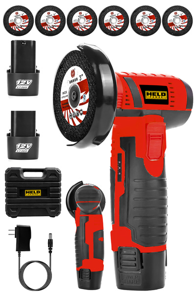 held power 12V Çift Akülü Mini Avuç İçi Kesme ve Avuç İçi Spiral Taşlama Seti