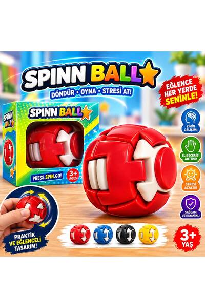 Spin Ball Bas Döndür Parmak Güçlendirici Odak Artırıcı Stres Topu Oyuncak
