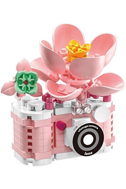 TERRIFI Hibiscus Building Blocks Mini Flower Camera Building Toy, Micro Brick...