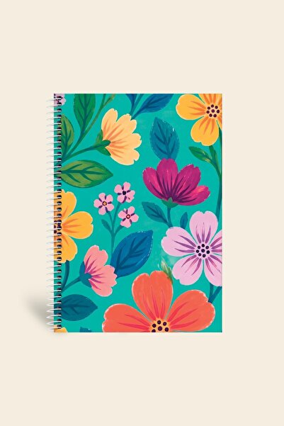 Le Color دفتر ملاحظات بلو جاردن حلزوني مخطط باللون الأزرق مقاس 13x18 سم