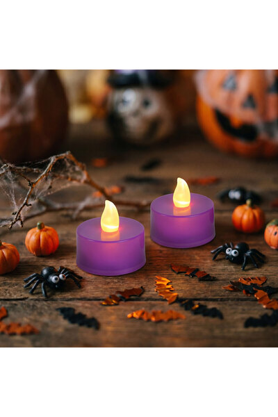 Alista Home Σετ 2 κεριών LED σε σχήμα χαπιού για το Halloween, θερμό λευκό φω...