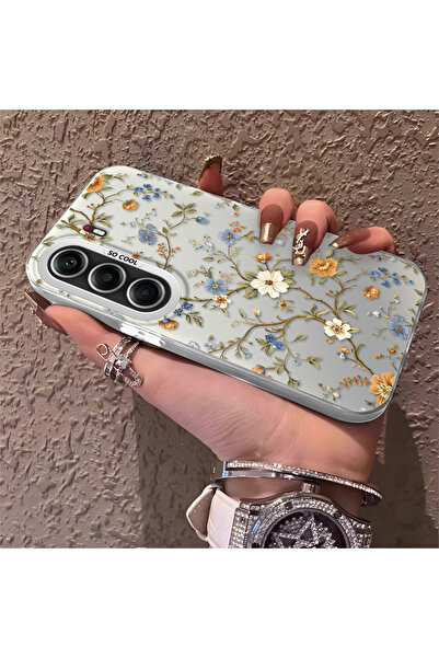SLIMFELT Tecno Camon 40 Pro 5G Uyumlu Kır Sarmaşık Çiçek Baskılı Kılıf,Çarpma...