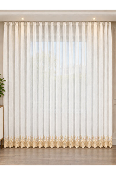 ETEK DESENLİ BAMBU ZEMİN BRODE PERDE 1/3 PİLE
