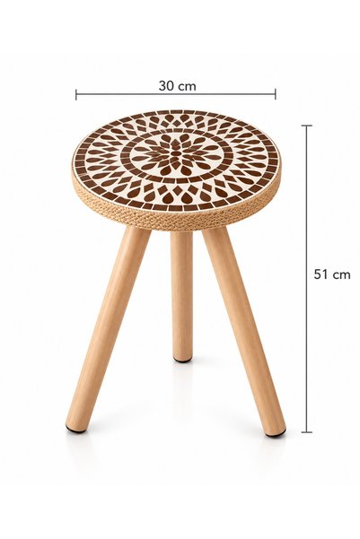 toprakhome Otantik Monokrom Yan Sehpa Takım, Tekli Sepha, Zigon Sehpa