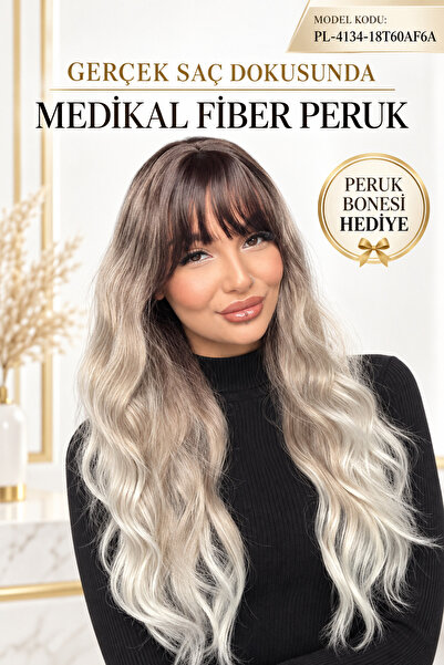 Suzan Peruk Gerçek Saç Dokusunda Medikal Peruk Tepe Kısmı Baş derisi Cilt Gör...