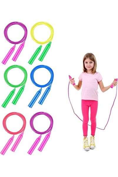Generic 6 Pack Kids Jump Rope Colorful Outdoor Jump Ropes,Adjustable plastic ...