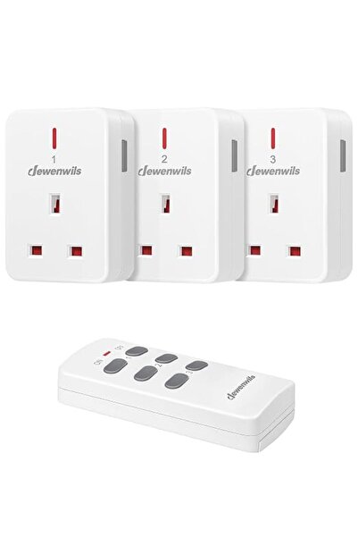 DEWENWILS Remote Control Plug Socket, 13A/3120W Heavy Duty Remote Light Switc...