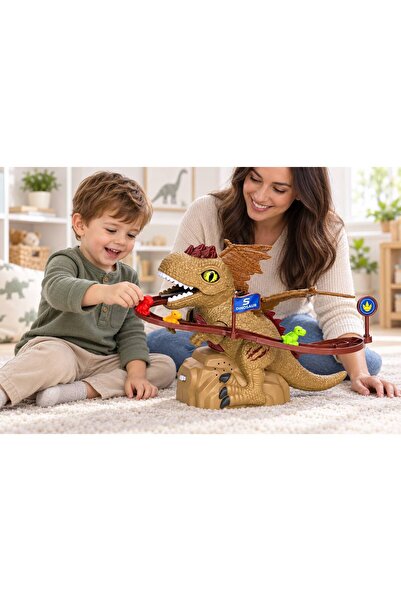 dehkah Interactive Dinosaur Toy for Kids with Race Track and Mini Dinosaurs -...