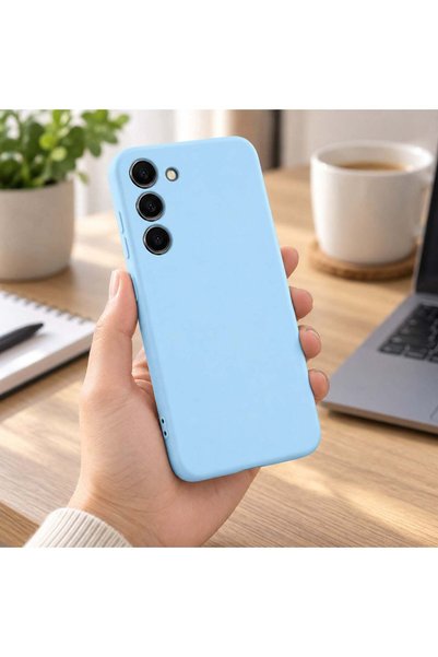 vıonex Мек калъф за Samsung A15, Микрофибър, TPU - Небесносин