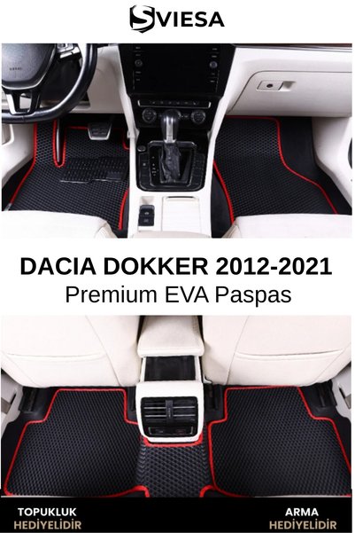 Sviesa EVA Dacia Dokker 2012-2021 Uyumlu Araç Paspas Havuzlu Taban Su Geçirme...