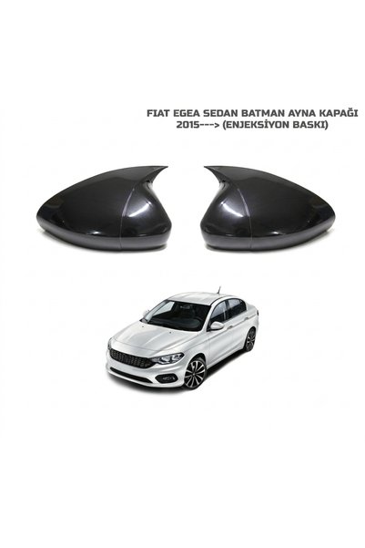 EF GARAGE Fiat Egea Uyumlu Batman Yarasa Ayna Kapağı Piano Black