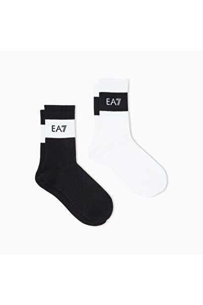 EA7 Sosete TENNIS PRO W șosete lungi pachet dublu negru