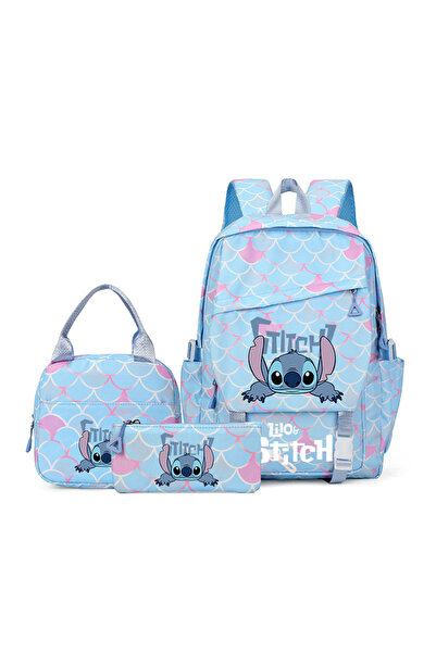 Generic Brand Set de 3 piese Disney Stitch pentru școala primară – Rucsac + C...